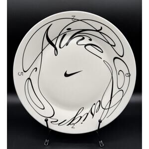 Nike Custom Swoosh Dinner Plate 10” from the Nike Design Gala 2025 Black & White